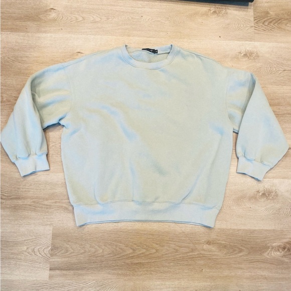 Mint Colored Oversized Crewneck Sweatshirt Women’s Large - Picture 1 of 8